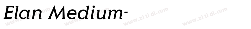 Elan Medium字体转换